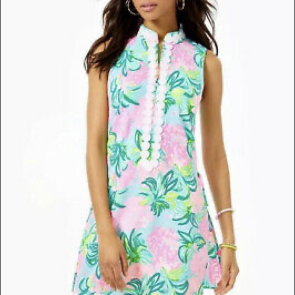 Lilly Pulitzer Jonna Romper Blue Ibiza Pineapple Shake NWT